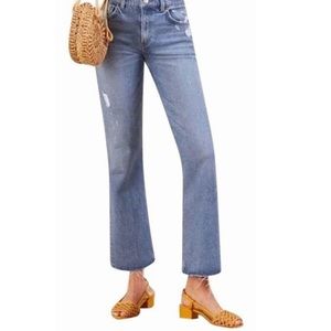 Reformation stretch flood jeans